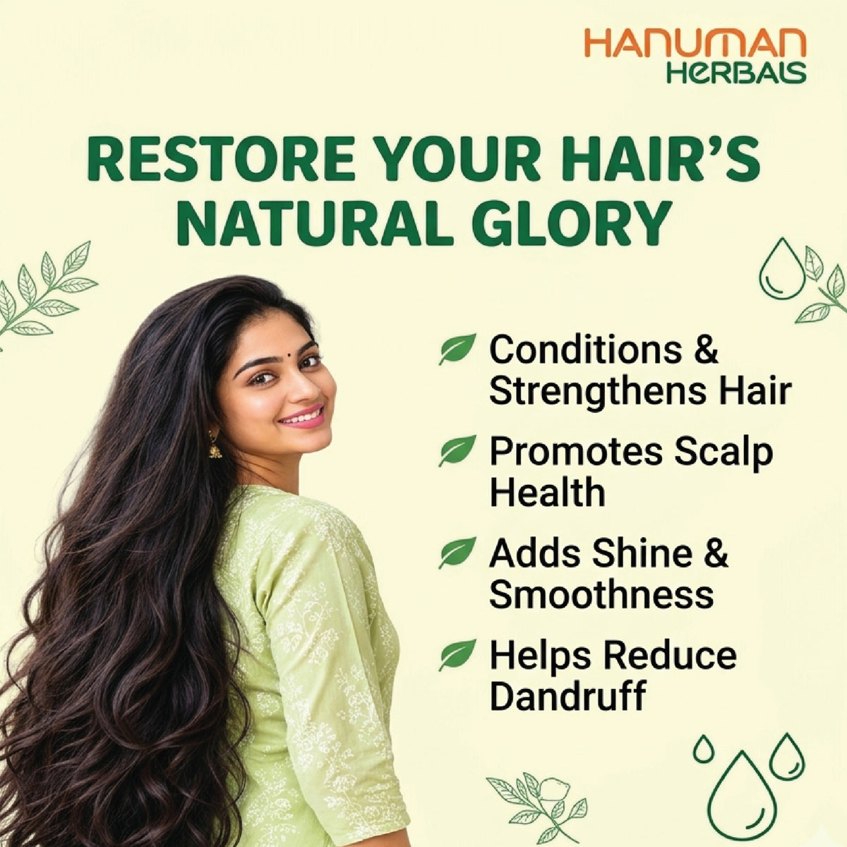 100% Natural Herbal Hair Pack | Hanuman Herbals