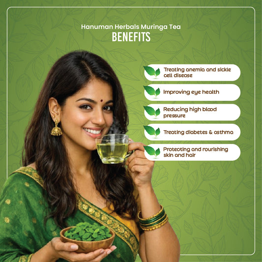 Hanuman Herbals Moringa Daily Wellness Tea | Immunity & Detox Herbal Tea