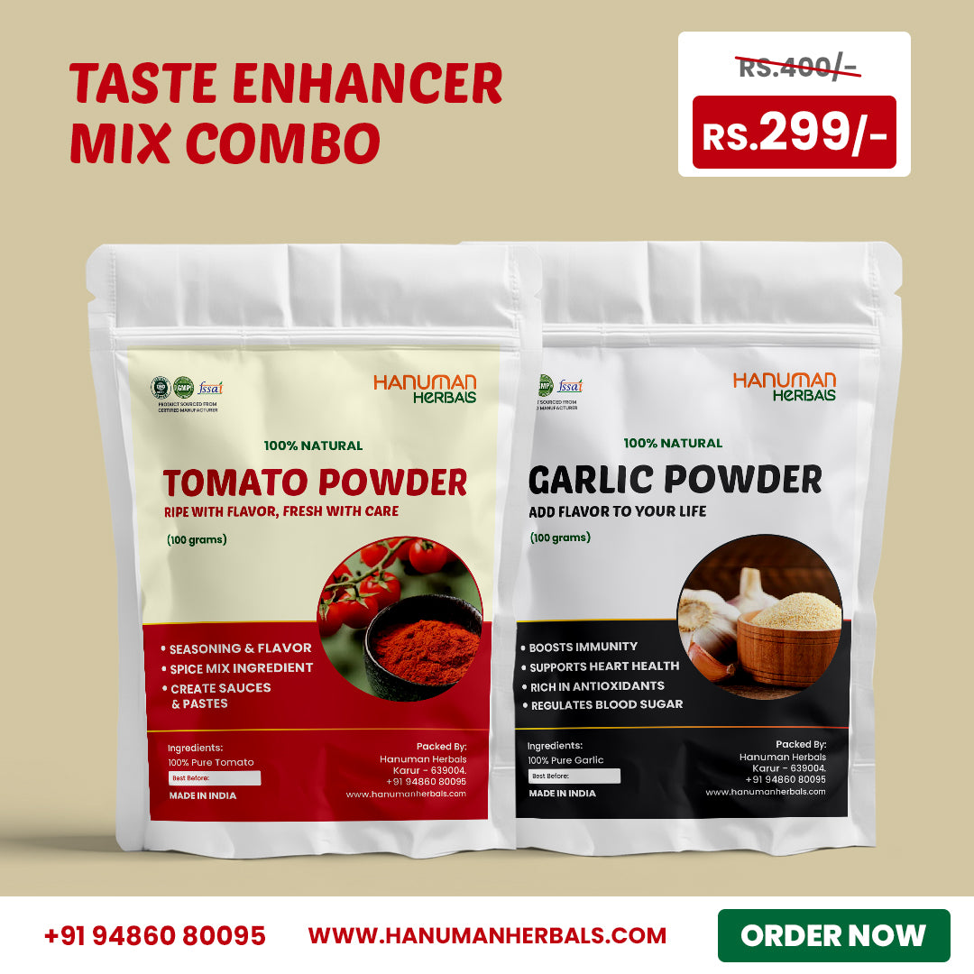Tomato & Garlic Powder Combo – Natural Taste Enhancer Pack (2 x 100g)