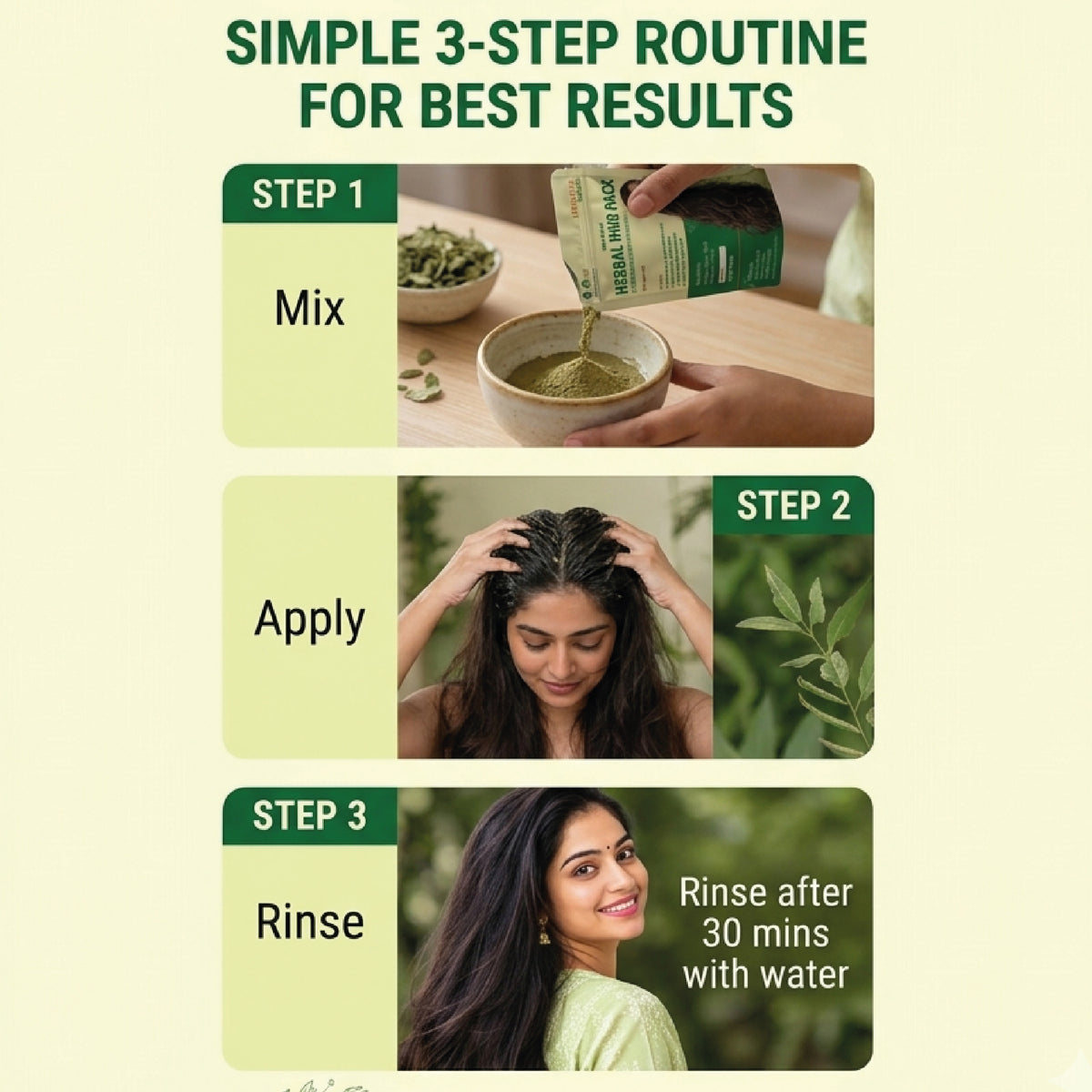 100% Natural Herbal Hair Pack | Hanuman Herbals