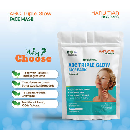 ABC Triple Glow Face Pack – Amla, Beetroot, Carrot & Manjistha (100G)