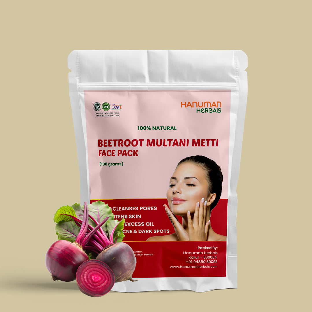 Beetroot & Multani Mitti Face Pack for Glow & Tan Removal | Hanuman Herbals