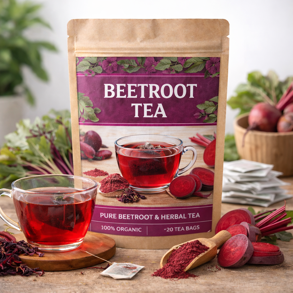 Hanuman Herbals Beetroot Tea | Natural Blood & Detox Herbal Tea